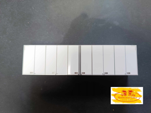 Herpa 0280 - 2650194 Kofferaufbau weiß 144 x 38 x 29 mm einseitig mit Türen bedruckt 1:87