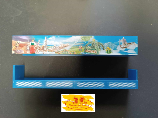 Herpa 0298 - 27039 / 27043 Planenaufbau Heck offen 157 x 24 x 29 mm 1:87 mit Unterteil, am Heck Türe
