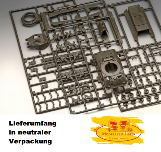 Revell 03102 Bausatz Sherman M4A1 in 1:72 Level 4 in Neutralen Karton ohne Decals
