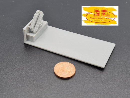 PMM 041 - 3D PLA Druck Abrollflat für LKW mit Kran - 1 Stück 1:87