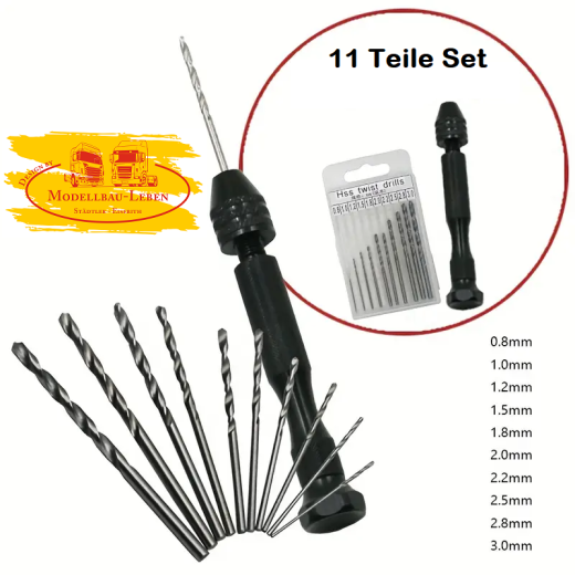 WJD3202 - Handbohrer mit 10 tlg. Bohrerset