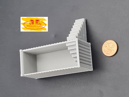 PMM 049 - 3D PLA Druck Pool Container mit Treppe - 1 Stück 1:87