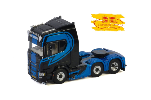 WSI 05-0084 SCANIA CR20H 6x2 Lars Justesen Transport Showtruck Zugmaschine 1:50