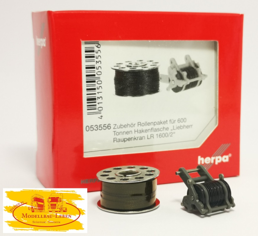 Herpa 053556 Zubehör Rollenpaket für 600 Tonnen Hakenflasche &quote;Liebherr Raupenkran LR 1600/2 1:87