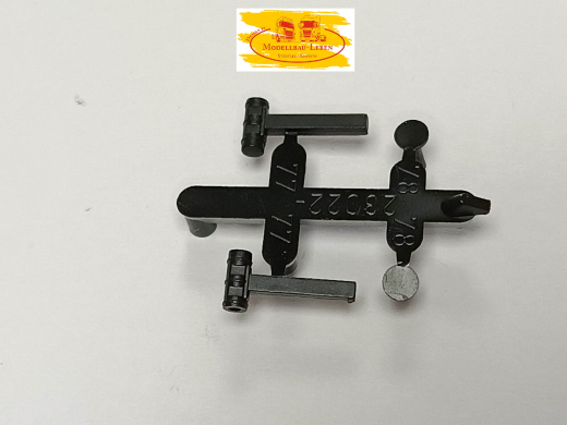 Herpa 0574 - 2302277 / 78 Ersatzteil Auflieger Zubehör Version 96 Stützen plus Füße