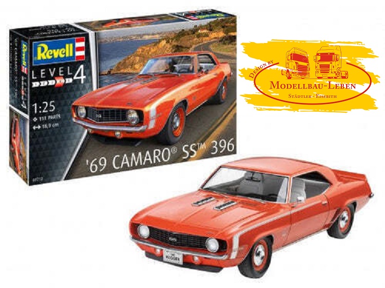 Revell 07712 Bausatz 1969 Camaro SS >TM 396 Maßstab 1:25 Level 4 Nice Price