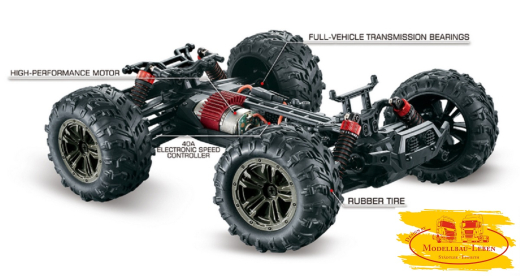 Absima 16002 - 1:16 Green Power Elektro Modellauto High Speed Monster Truck SPIRIT schwa