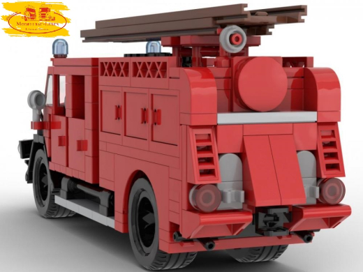 Bluebrixx 103336 Klassischer Feuerwehr Einsatzwagen Bausatz 302 Teile