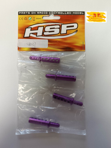 HSP Amewi Alu Tuning Teil violett 108037 Aluminium Karrosserihalter 4 Stück