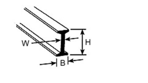 Krick 190513 - Plastruct BFS-4 Doppel-T-Profil 3,2x1,6x375mm 1 Stück