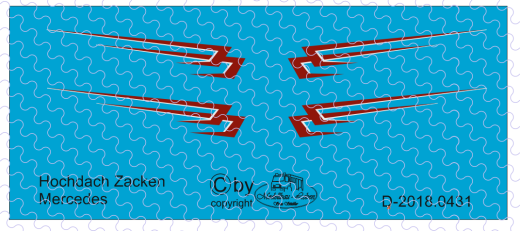 D-2018.0431 - Decalsatz Mercedes Benz Hochdach Zacken - Bummerang - 2 Paar 1:87
