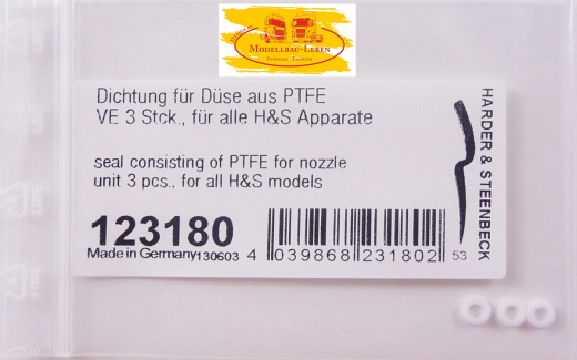 HS 123180 Harder & Steenbeck Dichtung für Düse aus PTFE 3 Stück