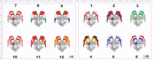 D-2018.0608 Länder Decal 1 Stück 1:87 versch. Motive 22,5 x 22,5 mm