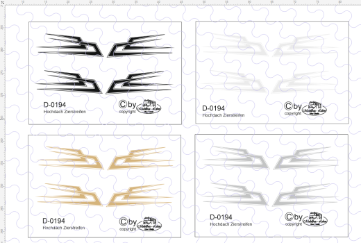 D-0194 - Decalsatz Scania Hochdach Zierstreifen Topline 2 Paar - 1:87