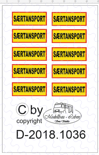 D-2018.1036 Warnschild SAERTANSPORT