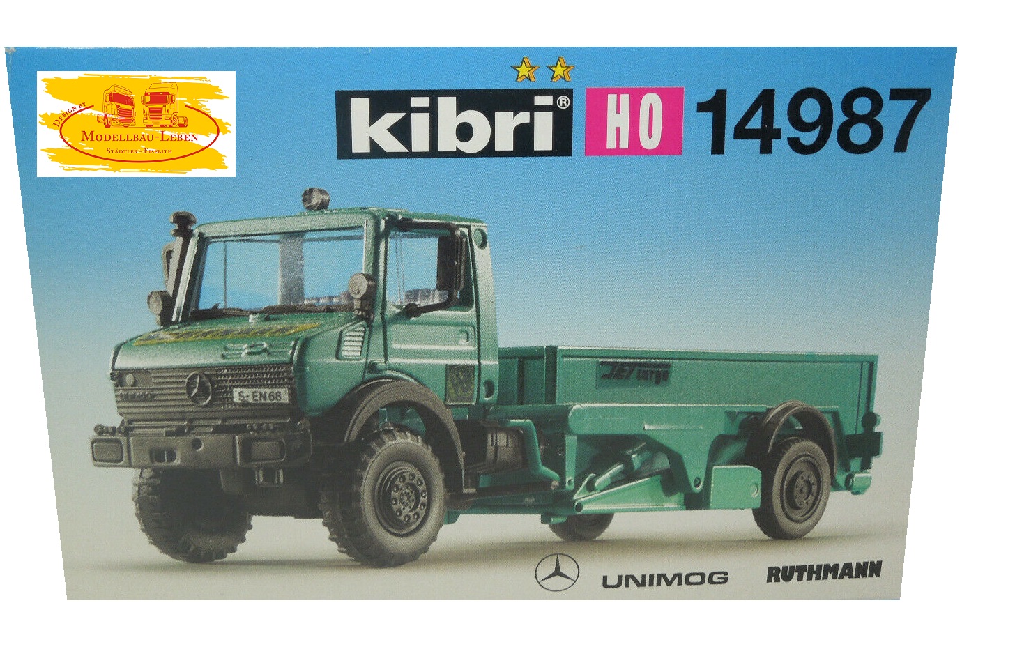 Kibri 14987 H0 Unimog Triebkopf mit Ruthmann Aufbau - Neu, OVP 1:87 Bausatz