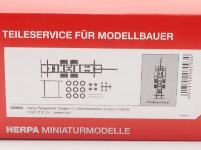 Herpa 080934 Hängerfahrgestell Tandem für Wechselaufbau 2-achs (7,82m) 2 Stück