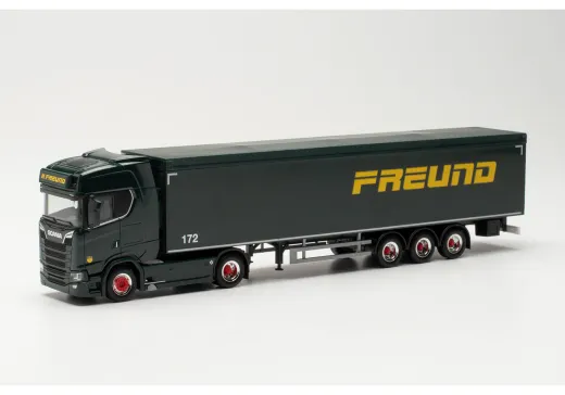 Herpa 315173 Scania CS 20 HD Schubboden-Sattelzug &quote;Spedition Freund&quote; (Nordrhein-Westfalen/Frechen)