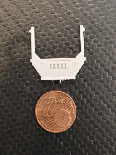 DD-581 3D Druck Zubehör - Anschlußplatte mit Pipeshalter Version 2 - 1 Stk. 1:87