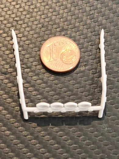 DD-588.1, 3D Druck, Zubehör, Lampenbügel, MAN GX, 4er, oval, eckig, Dach, komplett, 1:50
