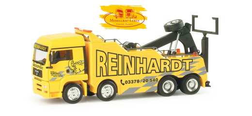 Herpa 155175 MAN TGA LX Empl Wrecker Reinhardt Abschlepper, Bergefahrzeug 1:87