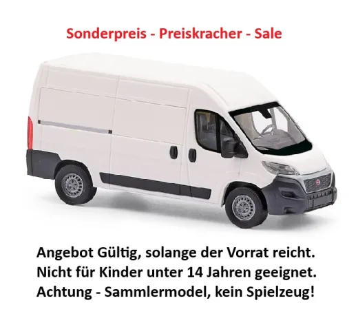 Busch 54600 - Fiat Ducato Kasten, Weiß, Bj. 2014 , H0 Modell 1:87 Neu & OVP, 1 Stück, Sonderpreis, Sale, reduziertes Modell, Schnäppchen, Preisknaller
