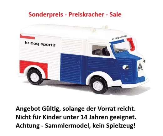 Busch 41932 Citroën H, Le coq sportif, H0 Modell 1:87 Neu & OVP, 1 Stück, Sonderpreis, Sale, reduziertes Modell, Schnäppchen, Preisknaller