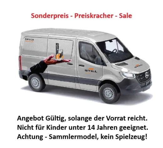 Busch 53405 - MB Mercedes-Benz Sprinter kurz Still Services, Bj. 2018, H0 Modell 1:87 Neu & OVP, 1 Stück, Sonderpreis, Sale, reduziertes Modell, Schnäppchen, Preisknaller