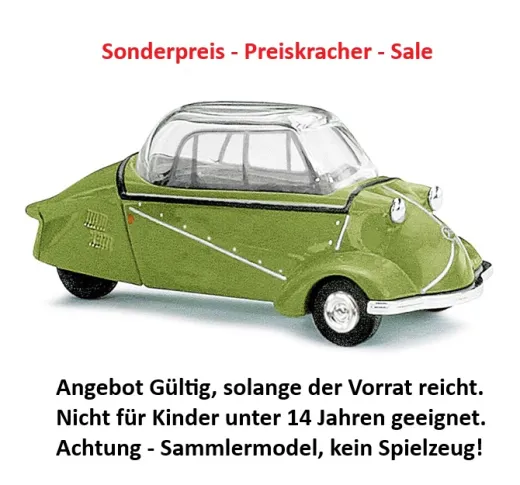 Busch 48814 Messerschmitt KR 200, Grün, Bj. 1956, H0 Modell 1:87 Neu & OVP, 1 Stück, Sonderpreis, Sale, reduziertes Modell, Schnäppchen, Preisknaller