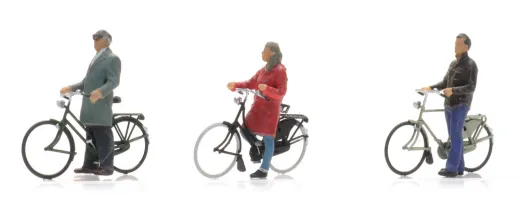 Artitec 5870018 Radfahrer an der Ampel / Straße stehend, 3 Stück 1:87
