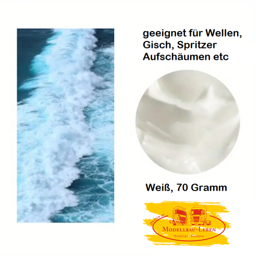 2681 - Modelliermasse für Wassereffekte, Ozeanwellen - Meerwasser- Seen, Wasserfälle, Wellen etc 70