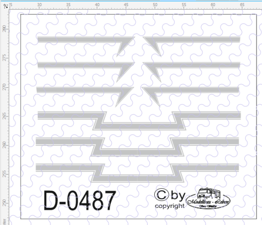 D-0487 - Decalsatz Scania R Zierstreifen mit dünner Kontur 1:87