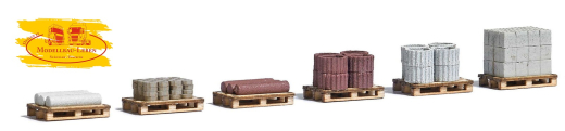 Busch 1813 HO Paletten mit Baumaterial - 1:87 - Bausatz