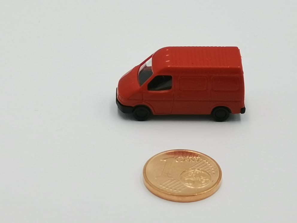 Rietze Ford Transit Kasten rot 1:160