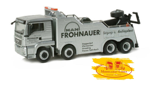 Herpa 195041 MAN TGS L EMPL Wrecker Frohnauer Abschlepper, Bergefahrzeug 1:87