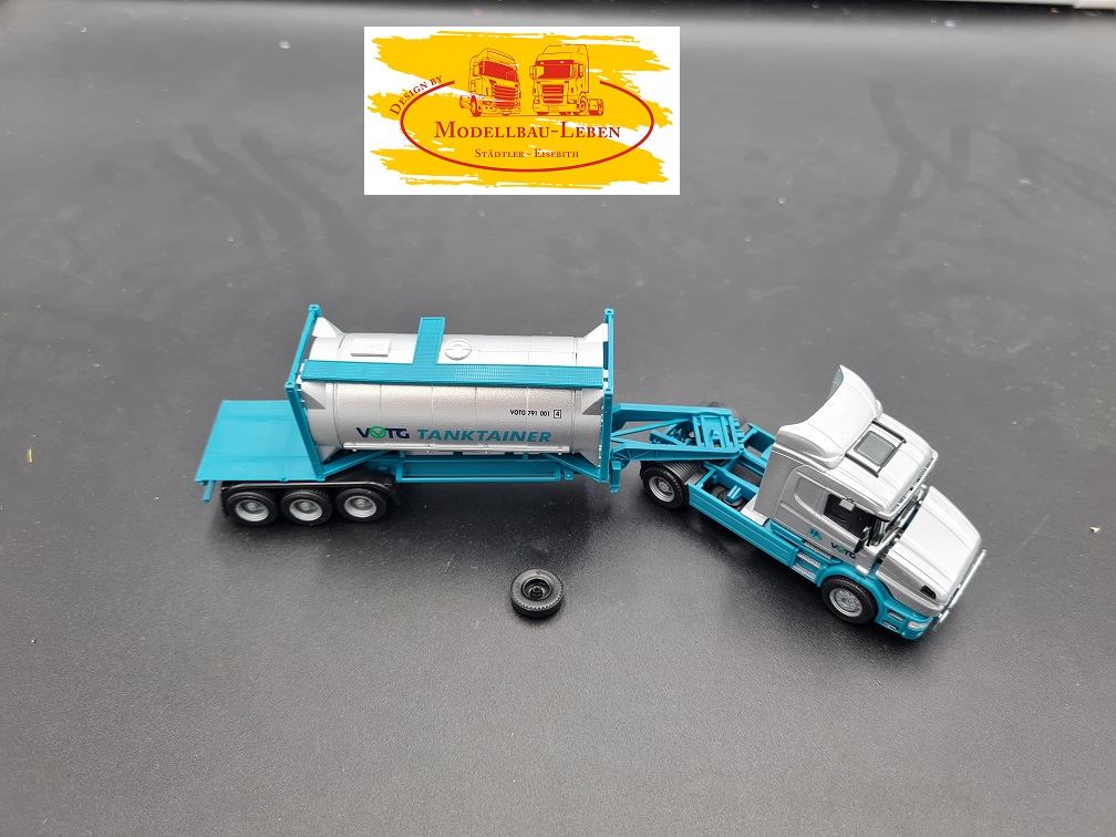 Herpa 059 Scania Hauber Sattelzug VOTG Tanktainer