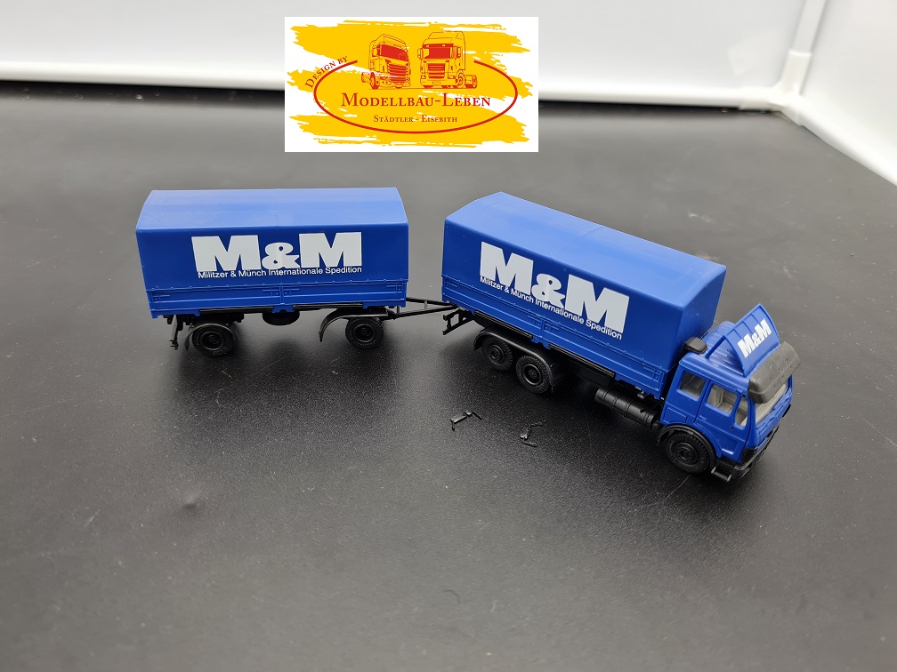 Herpa 089 MB SK Hängerzug M&M