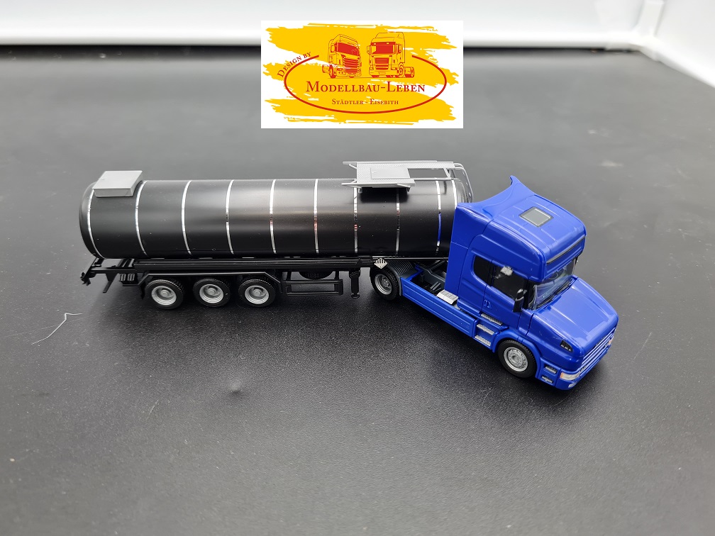 Herpa 183 Scania Hauber Tanksattelzug Blanko