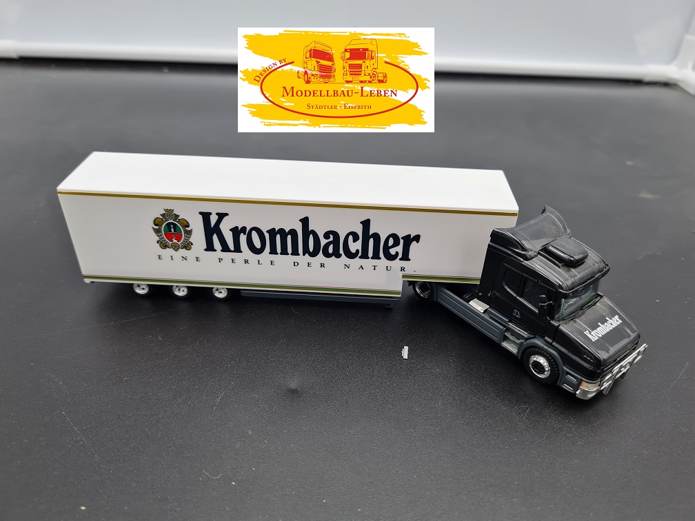 Herpa 304 Scania Hauber Sattelzug Krombacher