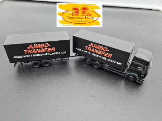 Herpa 323 MAN Hängerzug Jumbo-Transfer