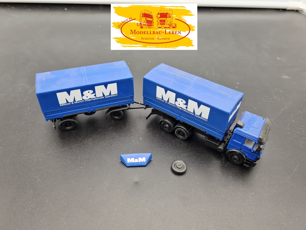 Herpa 444 MB SK Hängerzug M&M