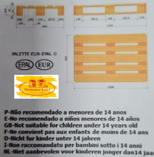 PT 210100 Europaletten 1:87 - 1 Stück
