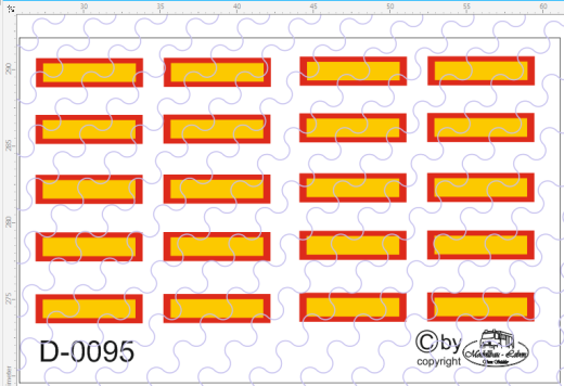 D-0095 Heck Warntafel 10 Paar Decalsatz 1:87