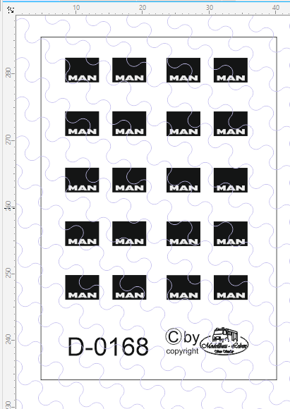 D-0168 - Decalsatz MAN Schmutzlappen klein 10 Paar 1:87