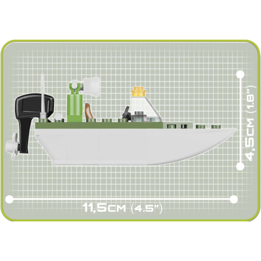 Cobi 2154 Small Army Shark Patrol Boat 60 Teile + 1 Figur