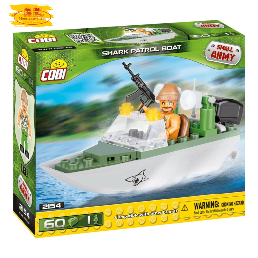 Cobi 2154 Small Army Shark Patrol Boat 60 Teile + 1 Figur