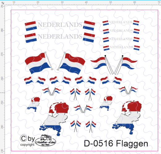 D-0516 Flaggenset Niederlande