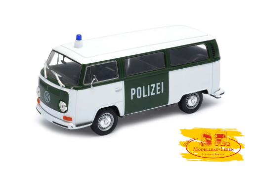 Welly 1:24 - 22472GP - 1972 VW Volkswagen Bus T2 Polizei -Bulli