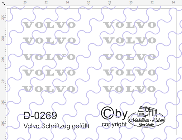 D-0269 - Decalsatz Volvo Schriftzug gefüllt 10 Stück 1:87