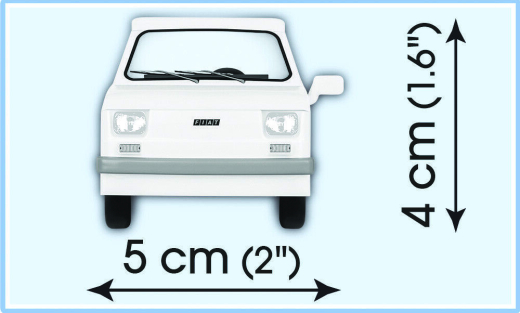 Cobi 24523 1972 Fiat 126 Prima Serie Youngtimer Collection Bausatz 71 Teile